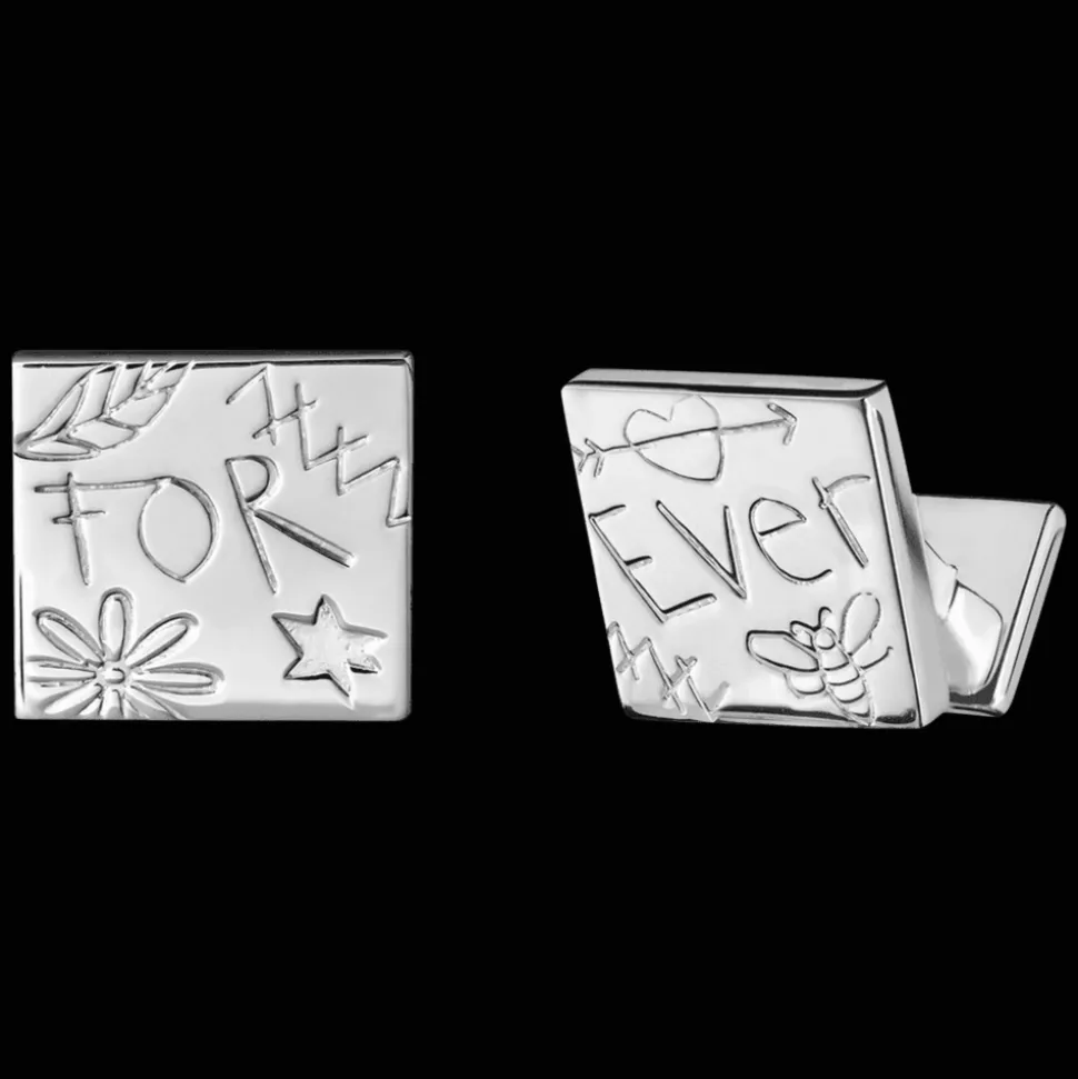 Boutons de manchettes en argent massif