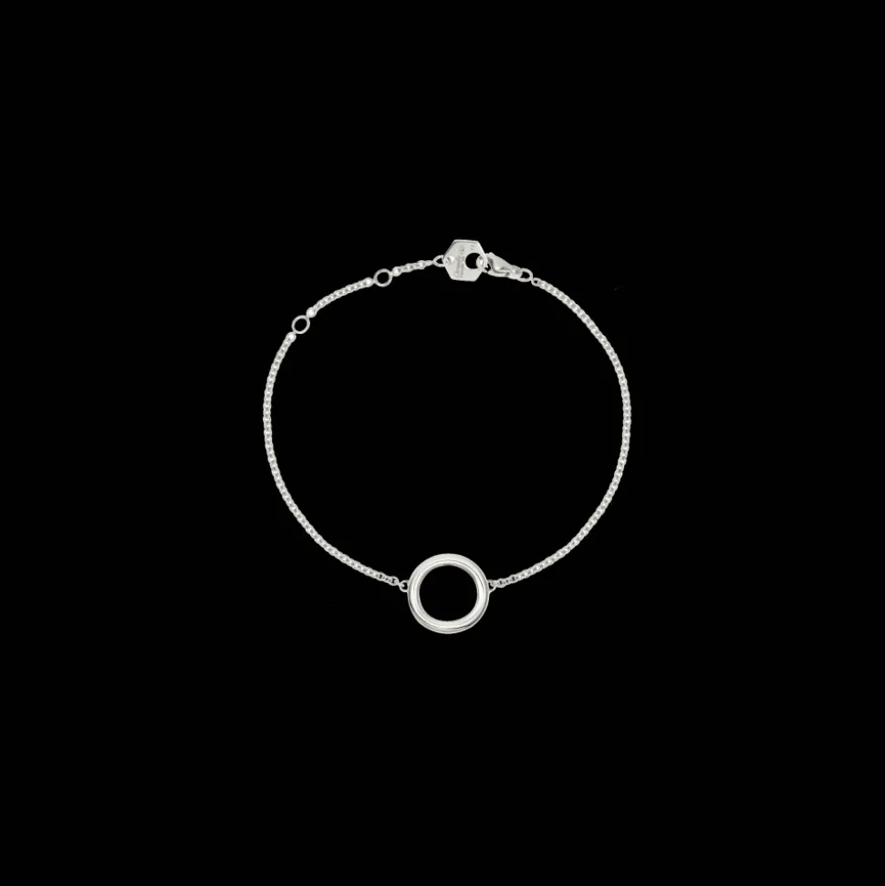 Bracelet gourmette en argent massif