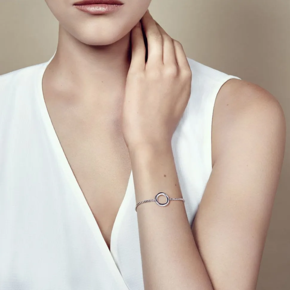 Bracelet gourmette en argent massif