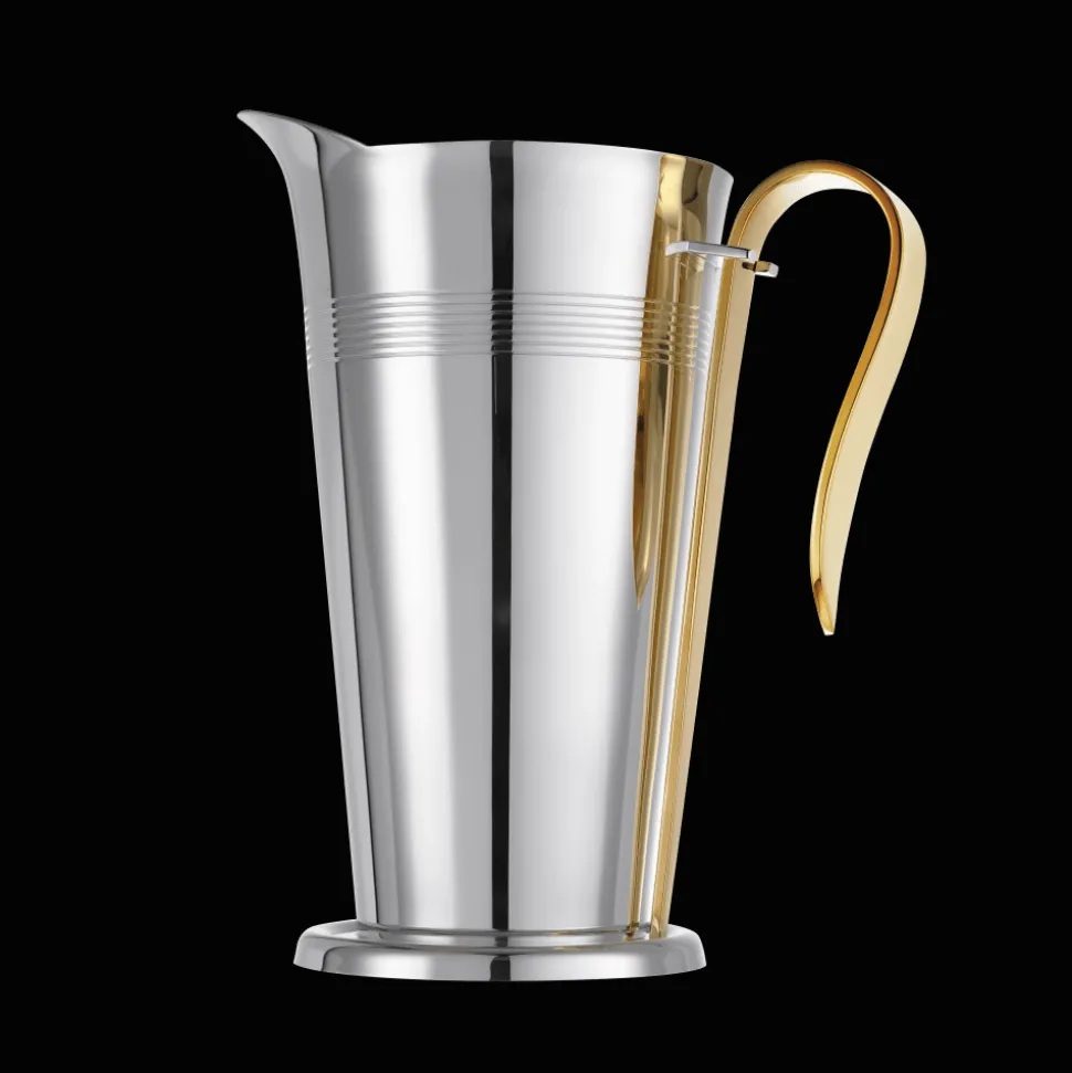 Broc à eau à Anse Dorée en métal argenté