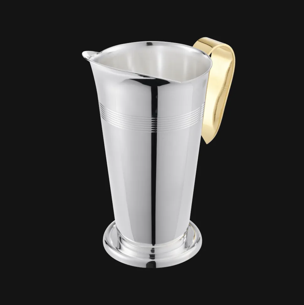 Broc à eau à Anse Dorée en métal argenté