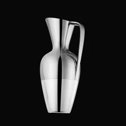 Broc à eau base argentée et acier