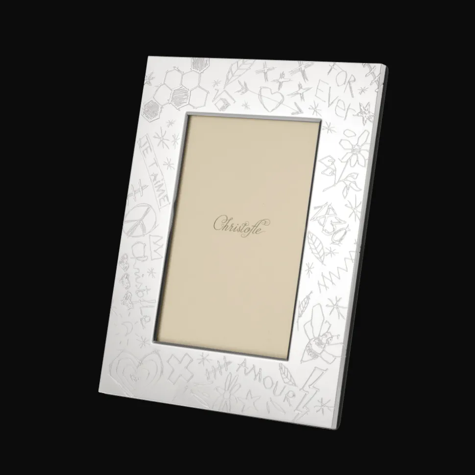 Cadre à photo argenté - pour photo de 10 x 15 cm