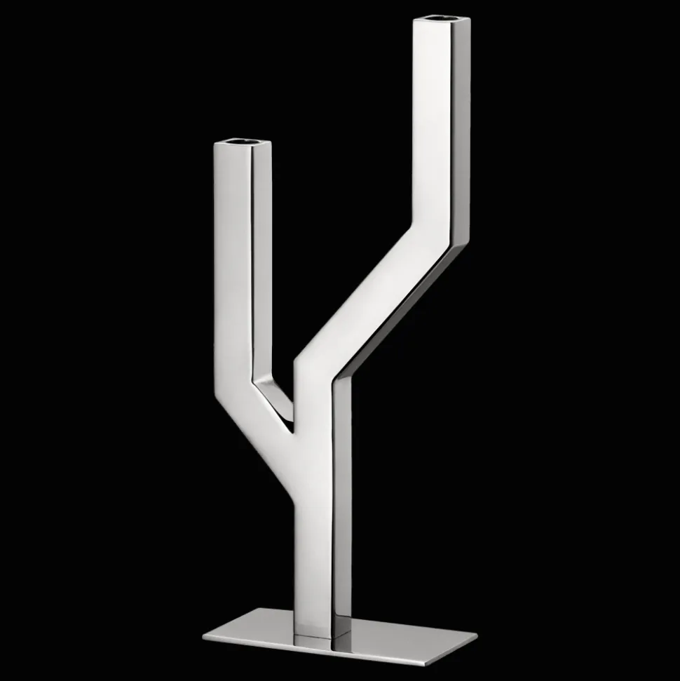 Candélabre 2 bougies en acier