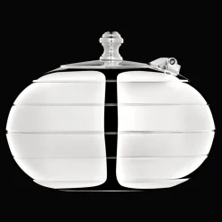 Cendrier en métal argenté