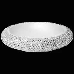 Centre de table en métal argenté