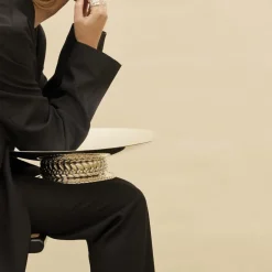 Centre de table en Métal Argenté