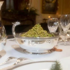 Centre de table métal argenté