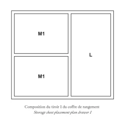 Coffre de rangement 72 ou 84 pièces (vendu sans couverts)