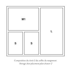 Coffre de rangement 72 ou 84 pièces (vendu sans couverts)