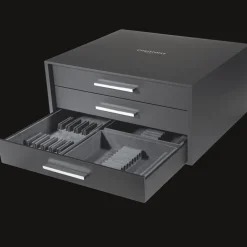 Coffre de rangement 120 ou 132 pièces - 11 modules (vendu sans couverts)