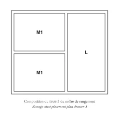 Coffre de rangement 108 ou 120 pièces - 10 modules (vendu sans couverts)