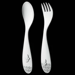 Coffret de 2 couverts enfant en métal argenté