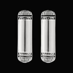 Coffret de 2 porte-couteaux en métal argenté