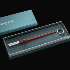 Coffret de baguettes chinoises rouges et repose-baguettes