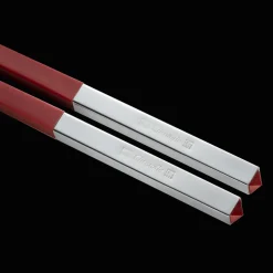 Coffret de baguettes chinoises rouges et repose-baguettes