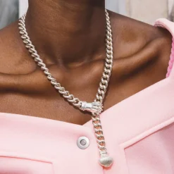 Collier en Argent Massif Rhodié