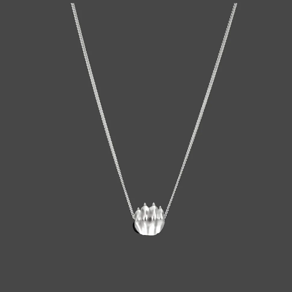 Collier Pendentif en Argent Massif Rhodié
