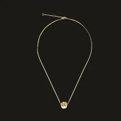 Collier Pendentif en Vermeil Or 24 Carats Patte de Lion