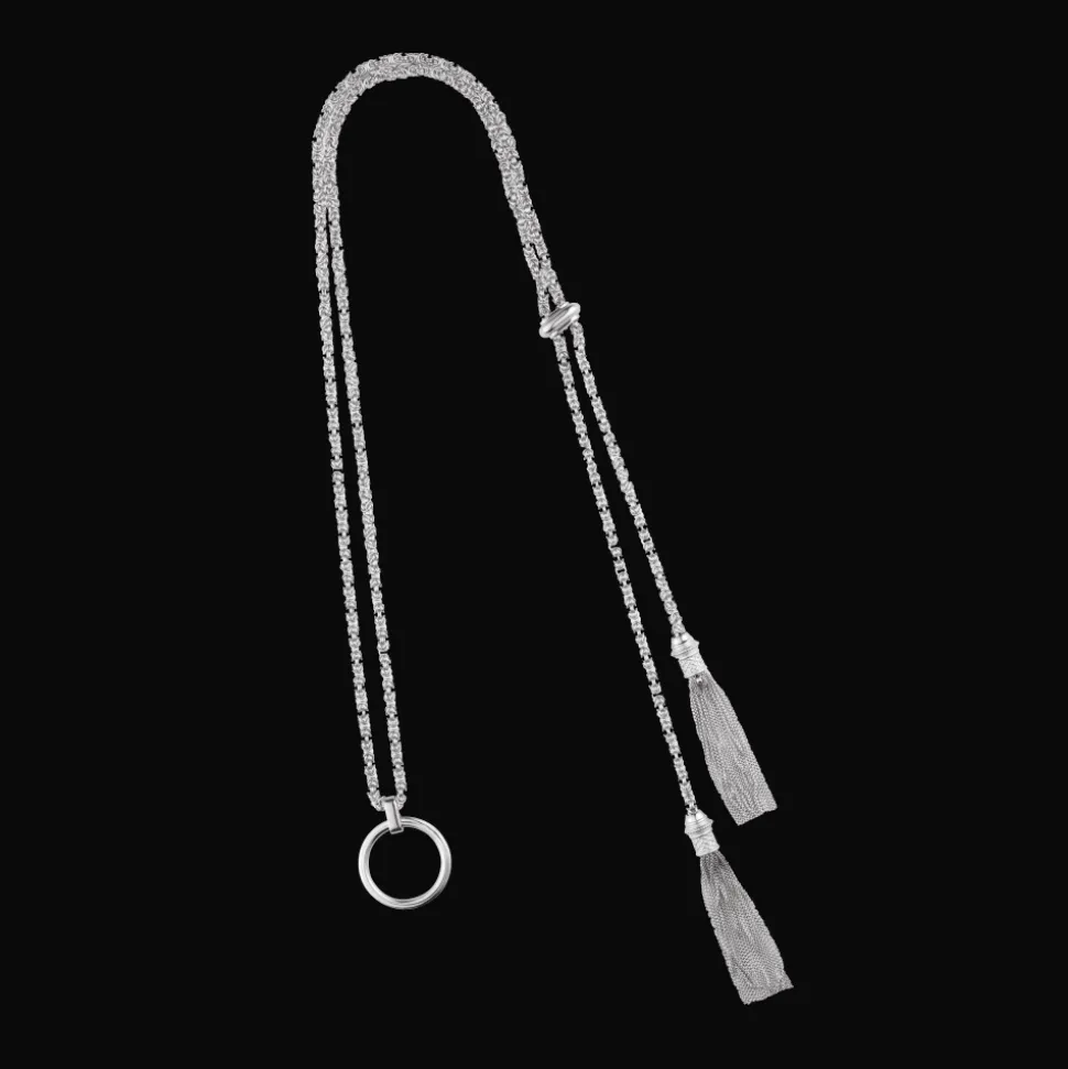 Collier Sautoir à Lunettes en argent massif