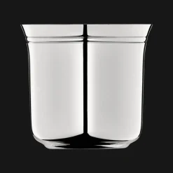 Coquetier en métal argenté