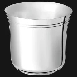 Coquetier en métal argenté