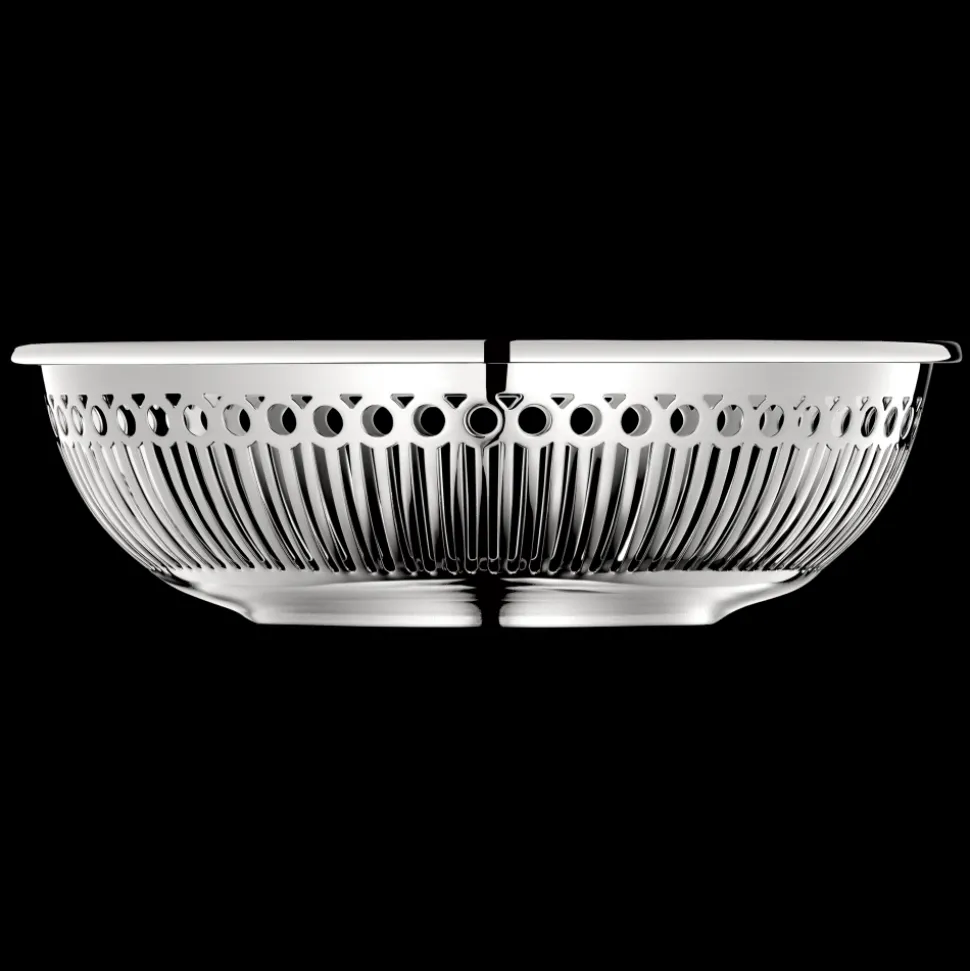 Corbeille à pain en métal argenté