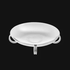 Coupe avec anneaux en métal argenté