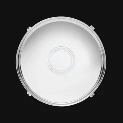 Coupe avec anneaux en métal argenté