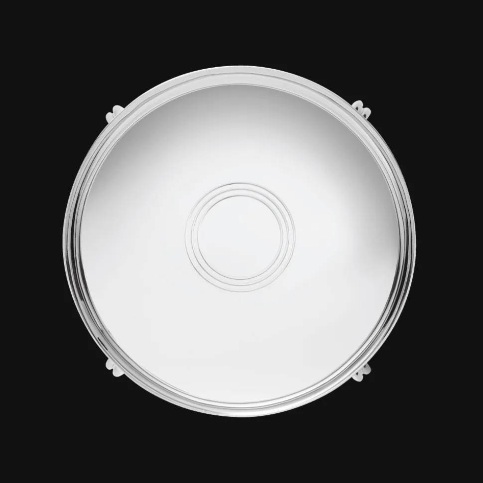 Coupe avec anneaux en métal argenté