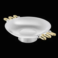 Coupe Ronde en métal argenté à Oreilles Dorées