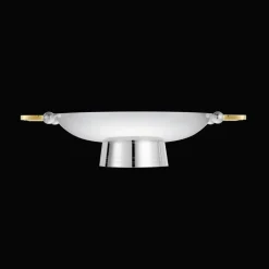 Coupe Ronde en métal argenté à Oreilles Dorées