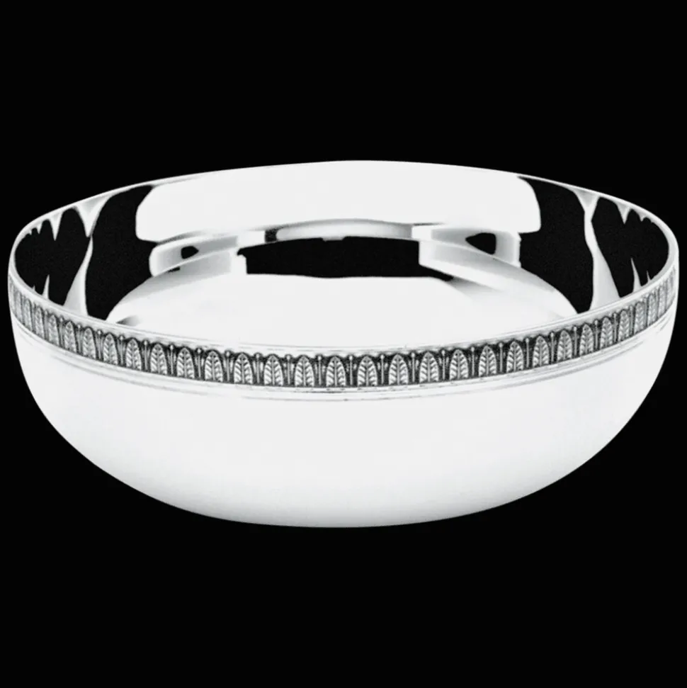 Coupelle ronde en métal argenté