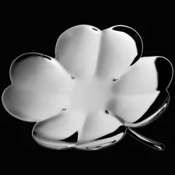 Coupelle Trèfle à 4 feuilles en métal argenté