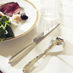 Couteau à steak en métal argenté