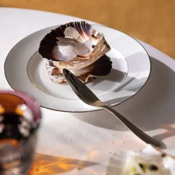 Couteau-pelle à poisson en métal argenté