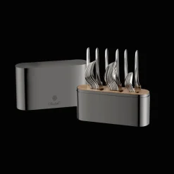 Écrin en Acier Noir - 24 pièces en acier (vendu sans couverts)