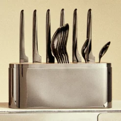 Écrin en Acier Noir - 24 pièces en acier (vendu sans couverts)