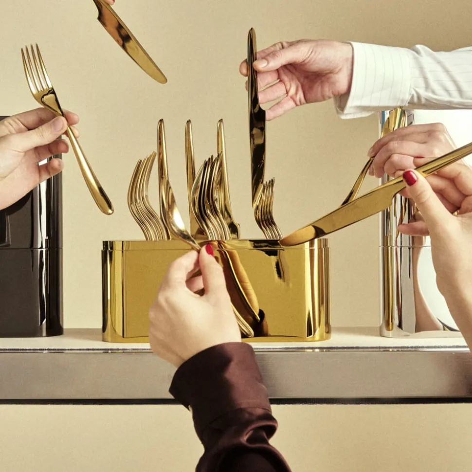 Écrin en Acier Or - 24 pièces en acier (vendu sans couverts)