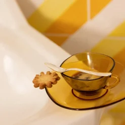 Cuillère à espresso en métal argenté