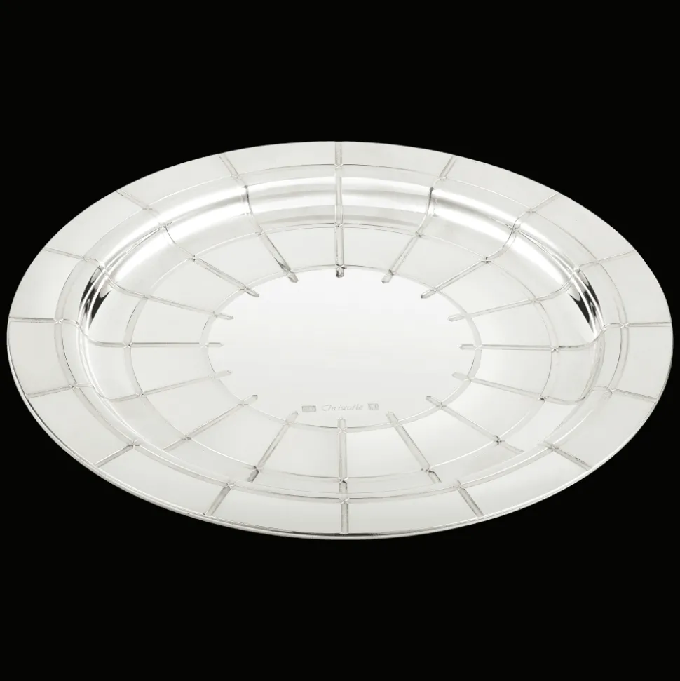 Dessous de carafe en métal argenté