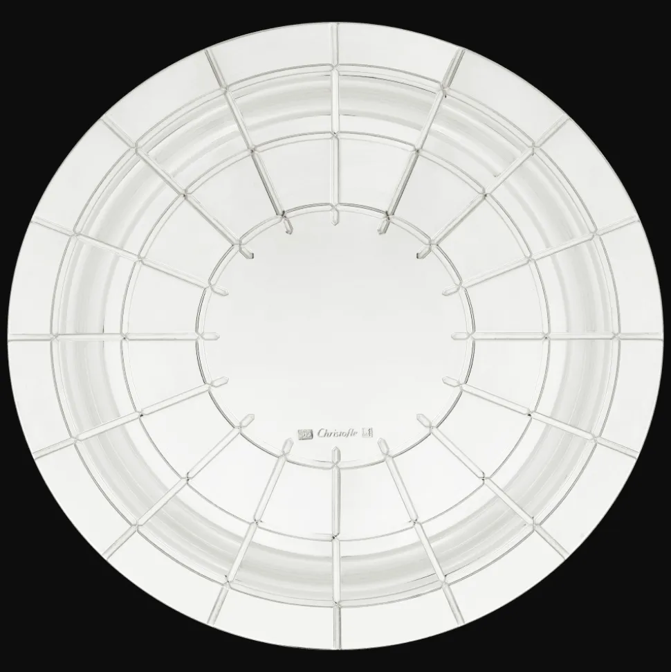 Dessous de carafe en métal argenté