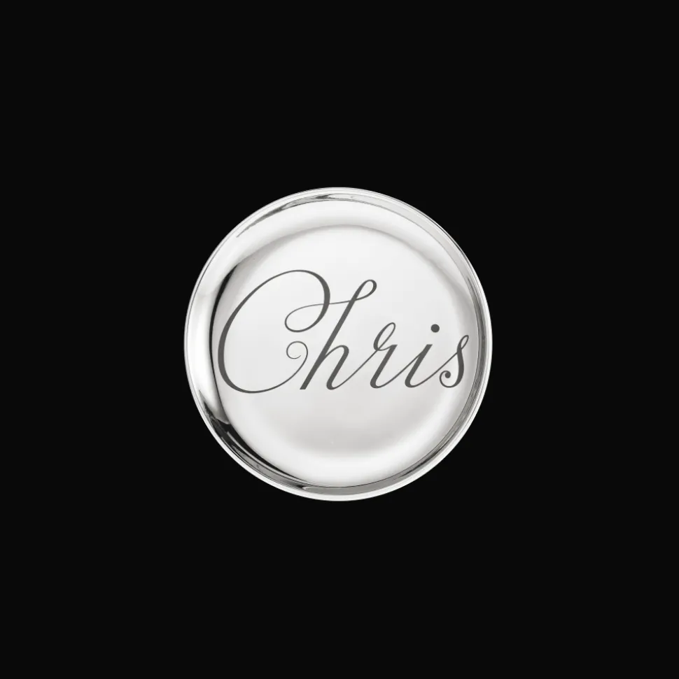 Duo de dessous de verre en Porcelaine finition Platine