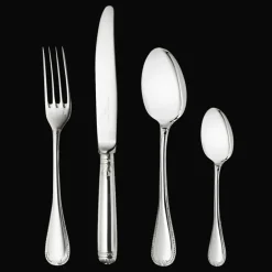 Ensemble 6 personnes (24 pièces) en argent massif avec boîte de rangement