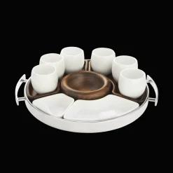 Ensemble 2 tasses espresso/verrines en porcelaine