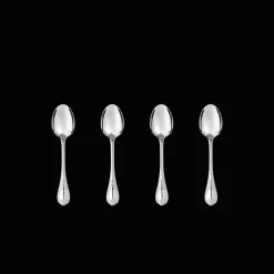 Ensemble de 4 cuillères à espresso en métal argenté