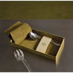 Ensemble de 2 pièces à servir la salade en métal argenté