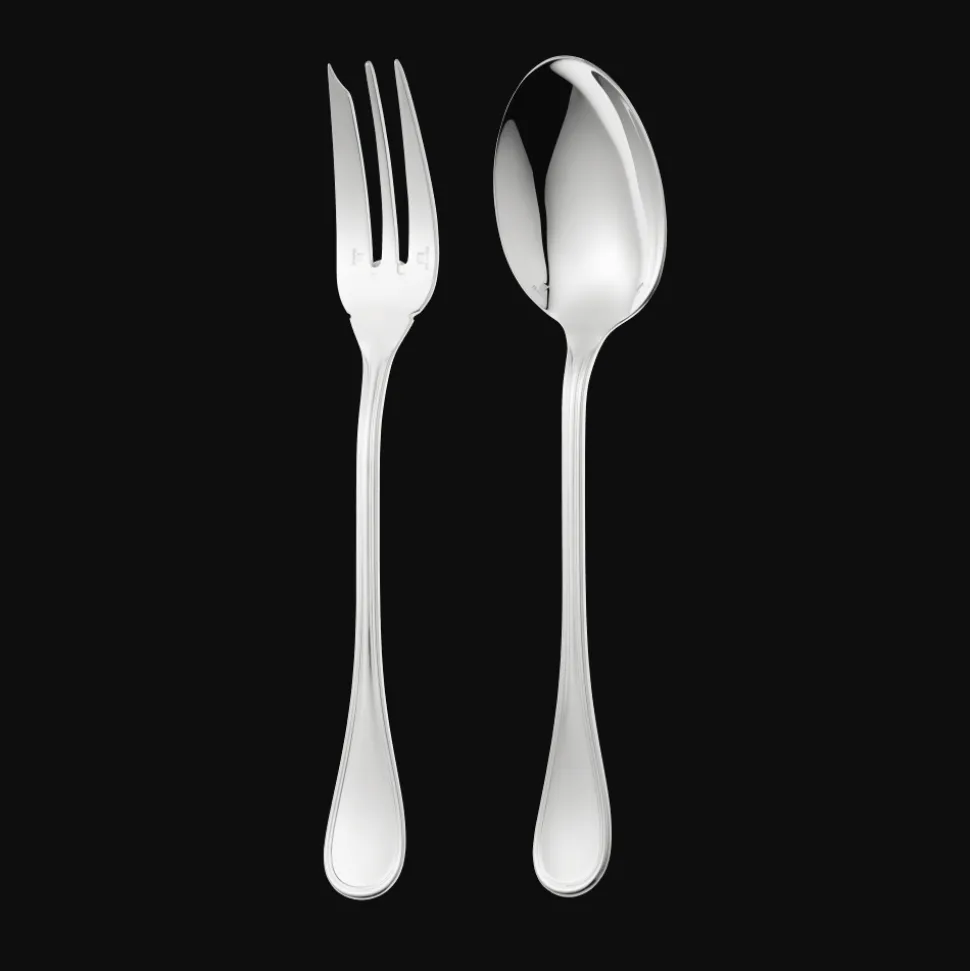 Ensemble de 2 pièces à servir en métal argenté