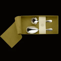 Ensemble de 2 pièces à servir les accompagnements en métal argenté