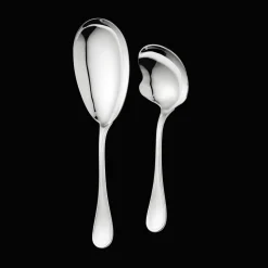 Ensemble de 2 pièces à servir les accompagnements en métal argenté